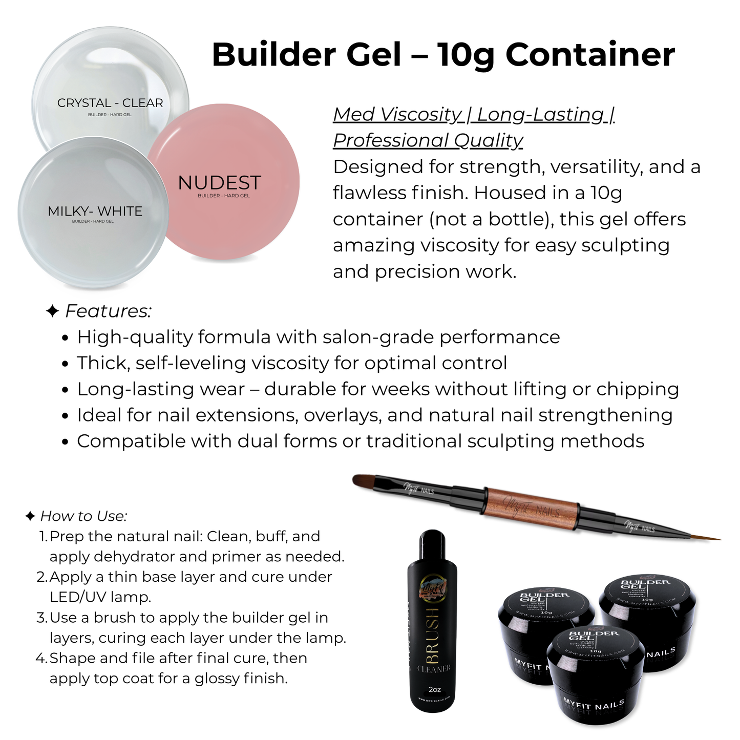 Builder Gel System - Starter Kit 2 - 10g
