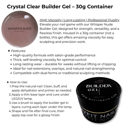 Builder Gel System - Whisper Nude - Hard Gel - In a Pot