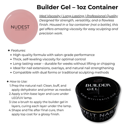 Builder Gel System - Nudest Hard Gel - In a Pot