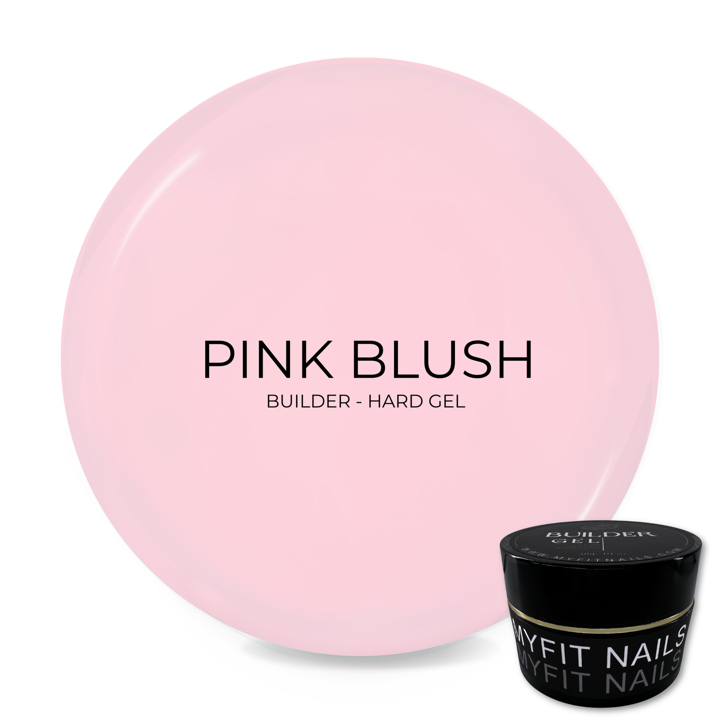 Builder Gel System - Pink Blush Hard Gel - In a Pot