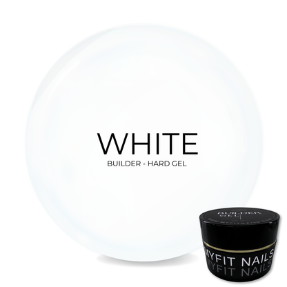Builder Gel System - White Hard Gel - In a Pot