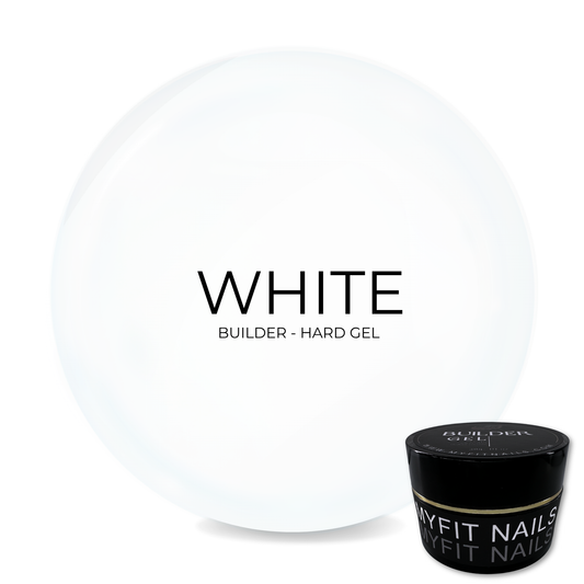 Builder Gel System - White Hard Gel - In a Pot
