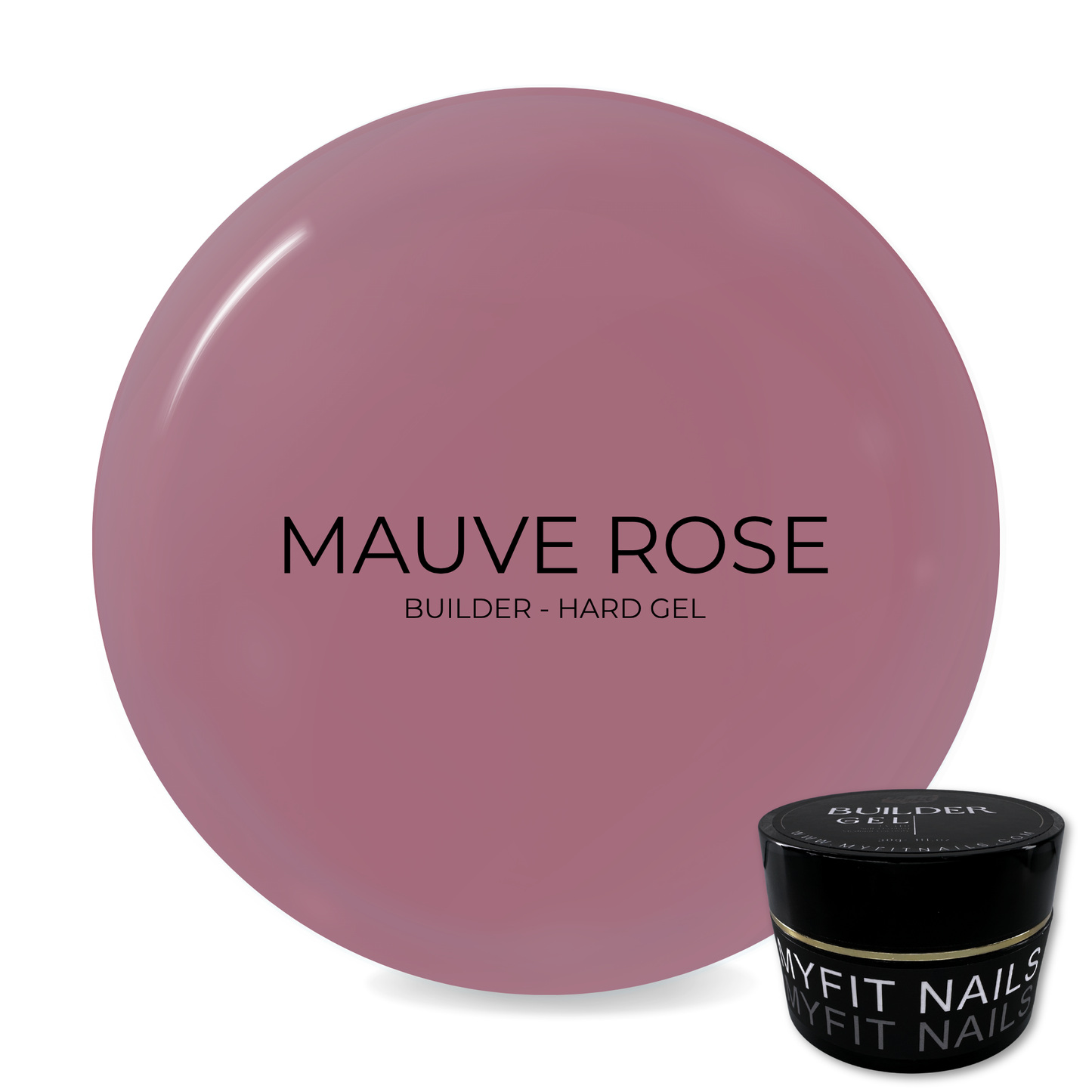 Builder Gel System - Mauve Rose Hard Gel - In a Pot