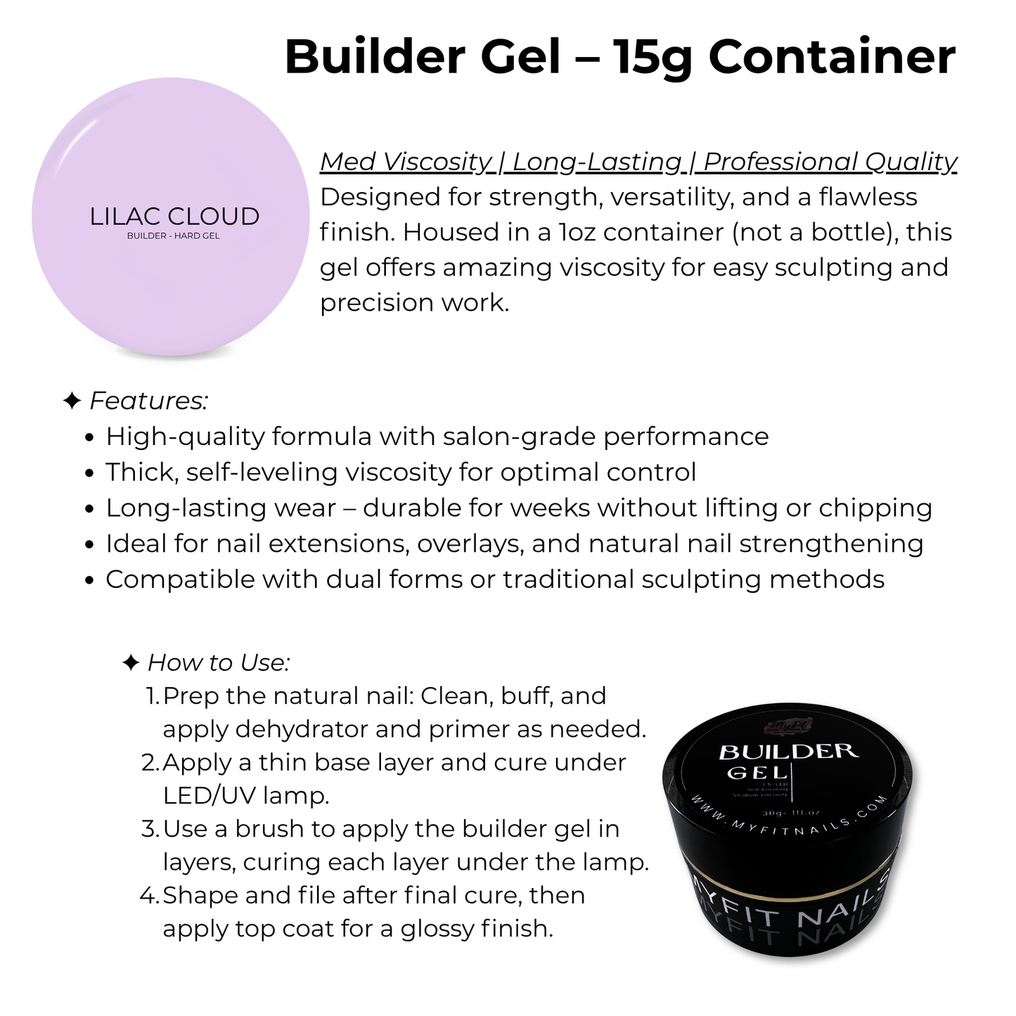 Builder Gel System - Lilac Cloud - 15g
