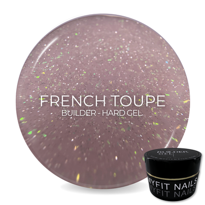 Builder Gel System - French Toupe Shimmer Hard Gel - In a Pot