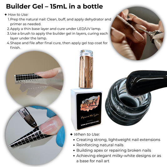Builder Gel System - Clear - 15mL Bottle