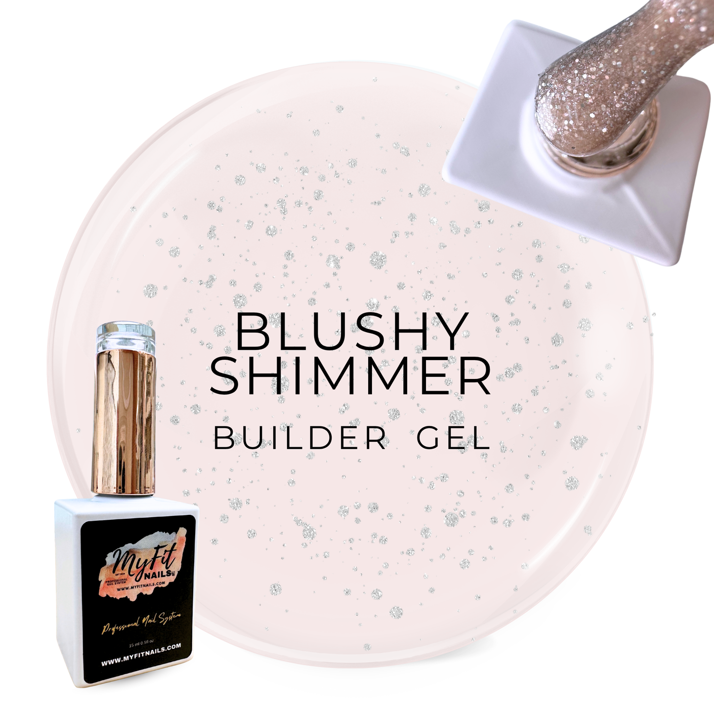 Builder Gel System - Blushy Shimmer - In a bottle