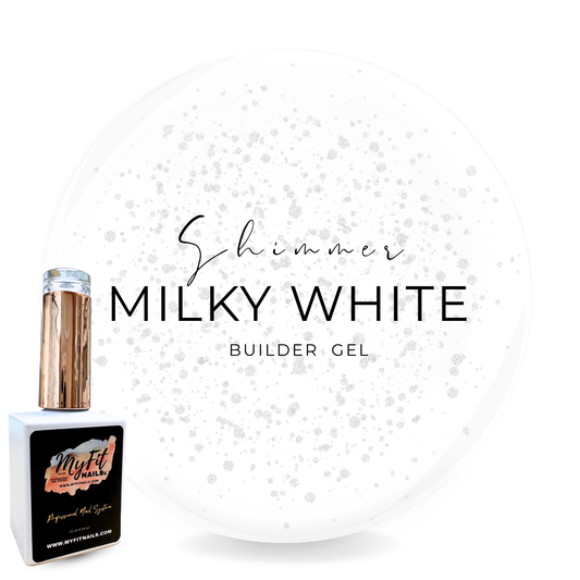 Builder Gel System - Milky White Shimmer - 15mL Bottle (NEW)
