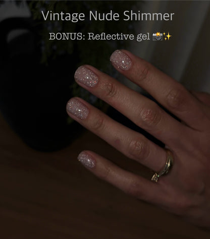 Builder Gel System - Shimmer Vintage Nude - Hard Gel - In a Pot