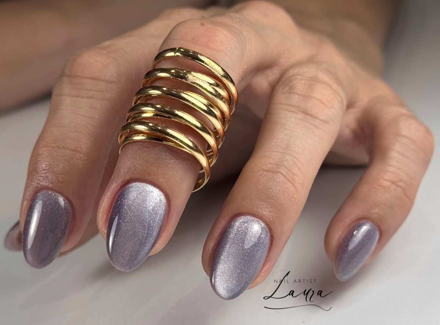 Gel Polish - Gray Galaxy - Cat Eye