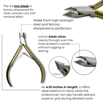 Cuticle Nipper - Gold Handle
