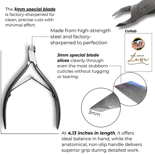 Premium - Cuticle Nipper Pro by Laura - 3mm
