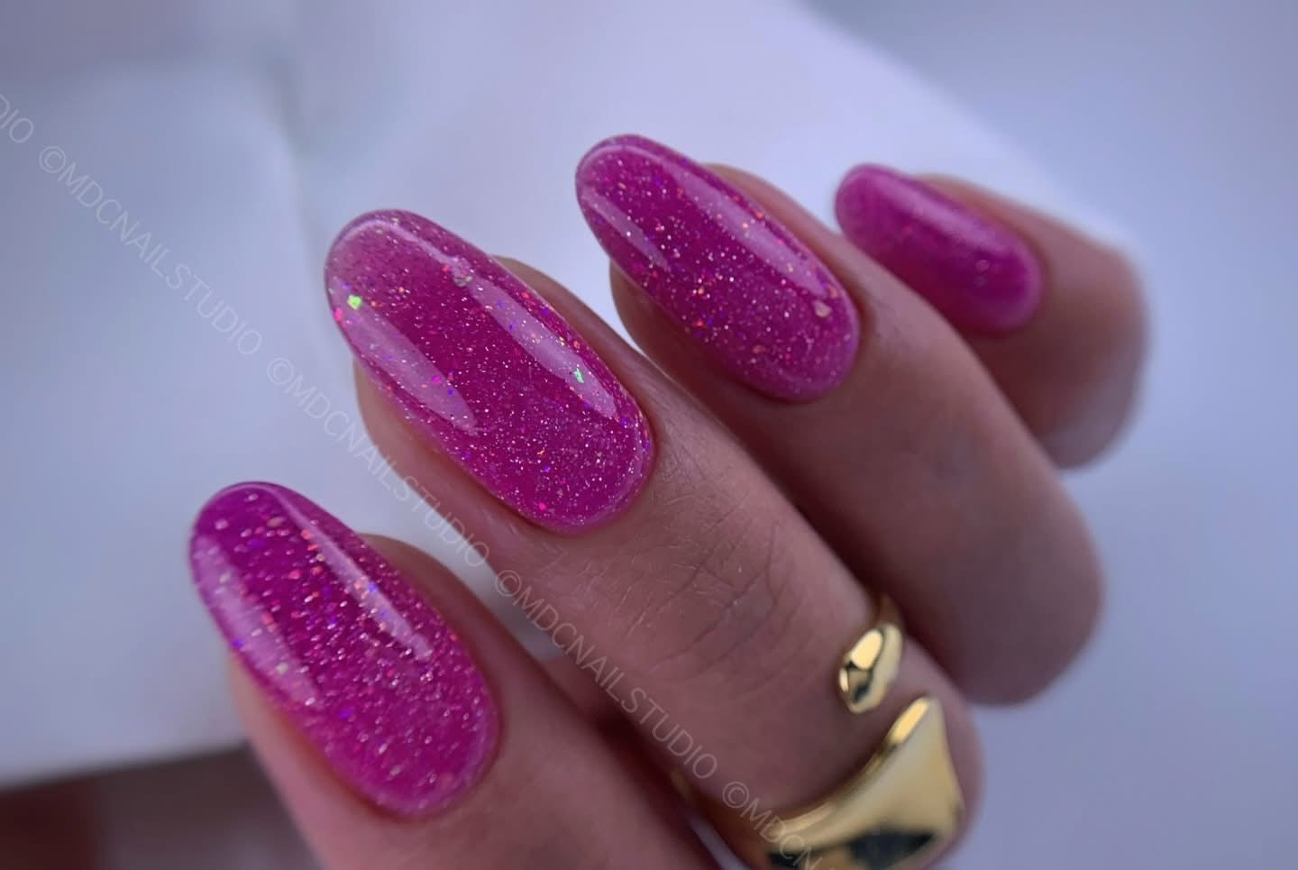 Builder Gel System - Magenta Shimmer - Hard Gel - In a Pot