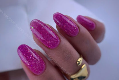 Builder Gel System - Magenta Shimmer - Hard Gel - In a Pot