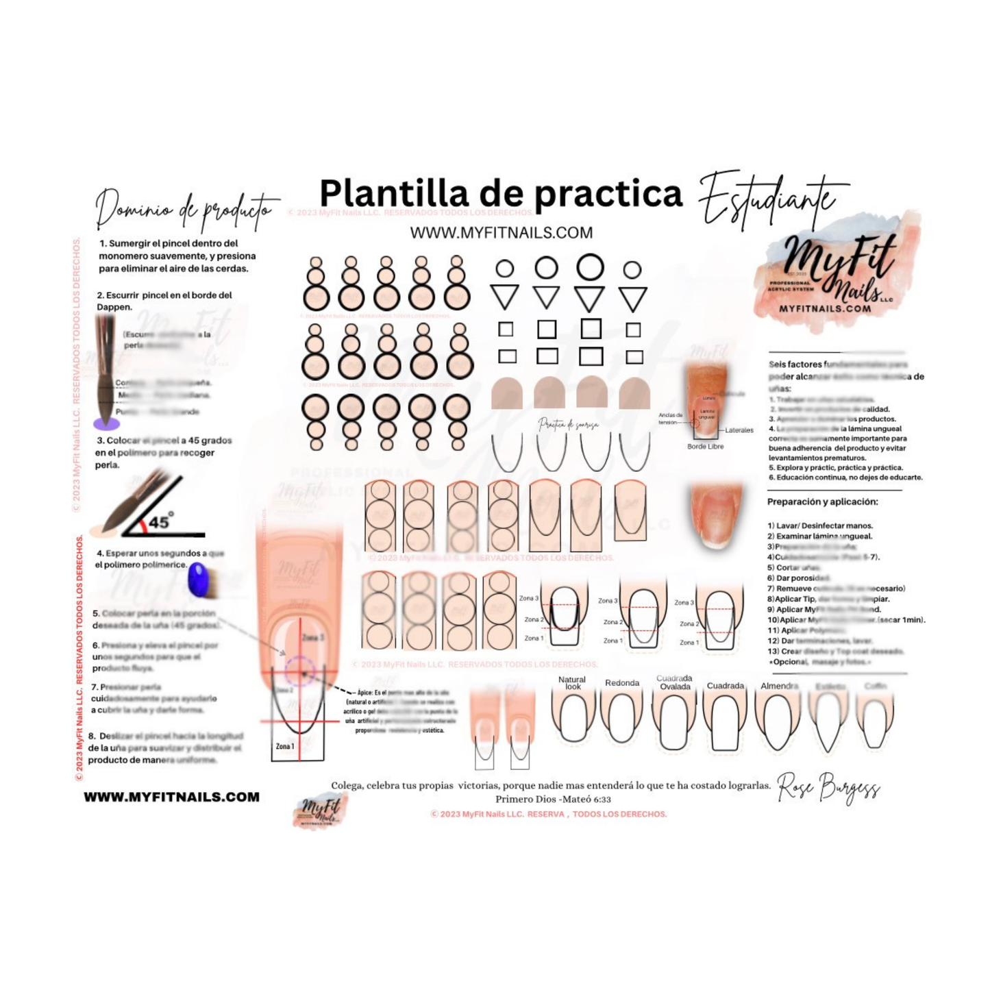 Plastic Practice Mat – 8” x 11”