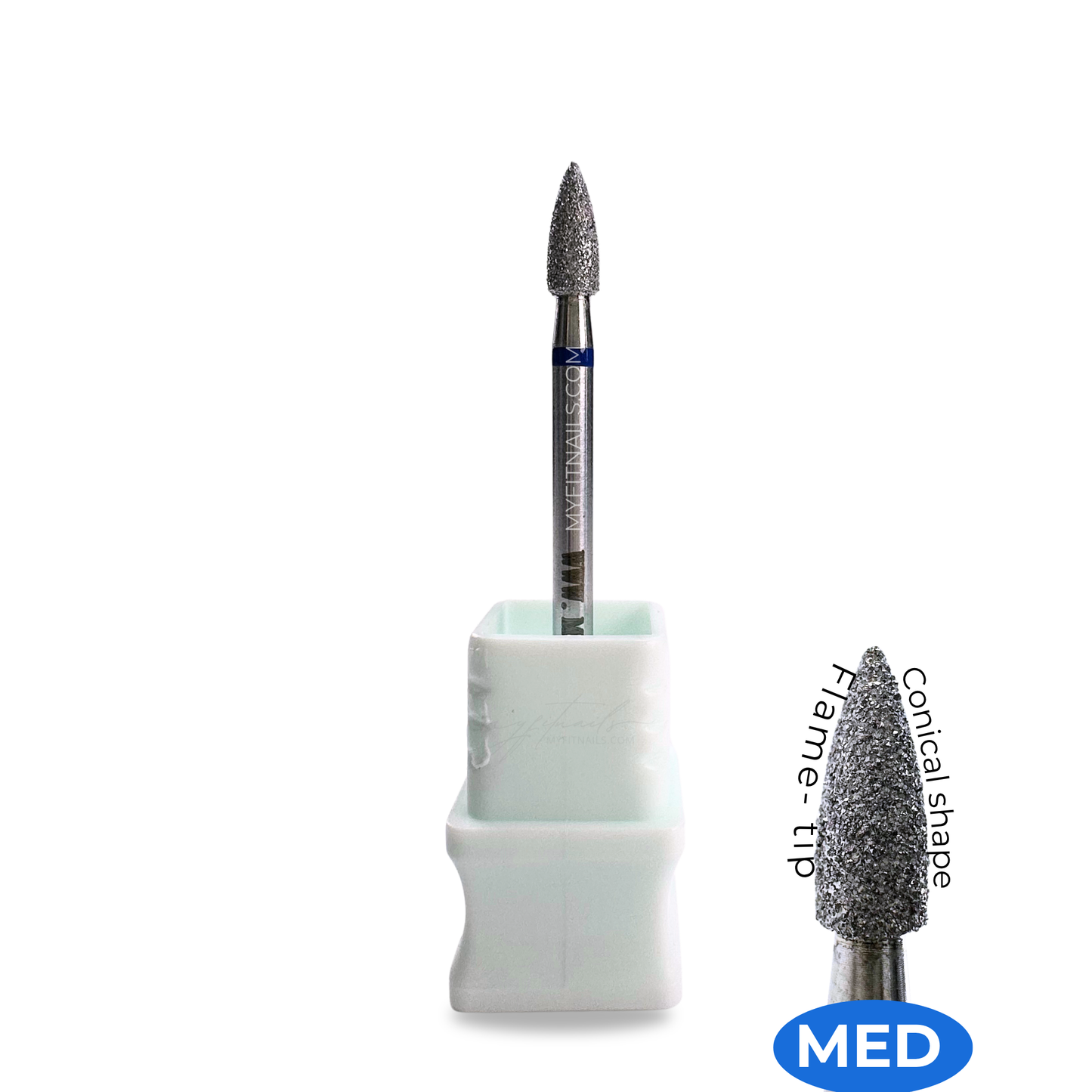 Conical Flame Tip - Diamond Cuticle Nail Drill Bit