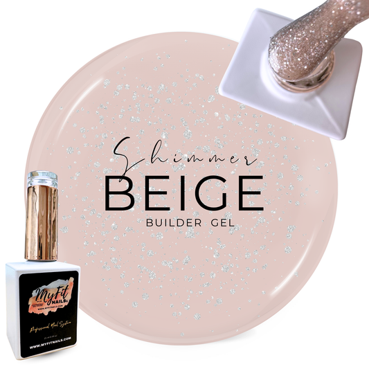 Builder Gel System - Beige Shimmer - 15mL Bottle (NEW)