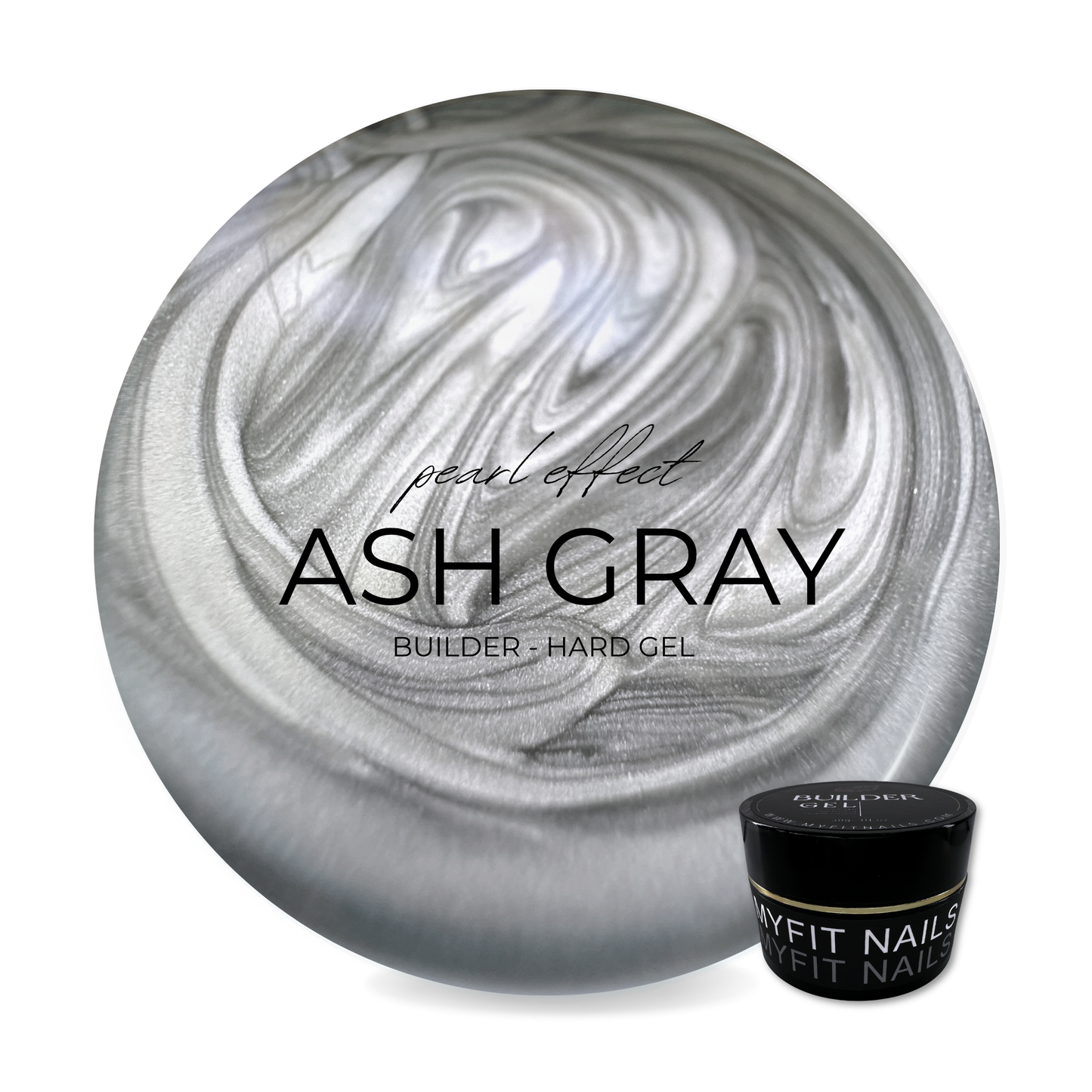 Builder Gel System - Ash Gray Pearl Effect - 15g