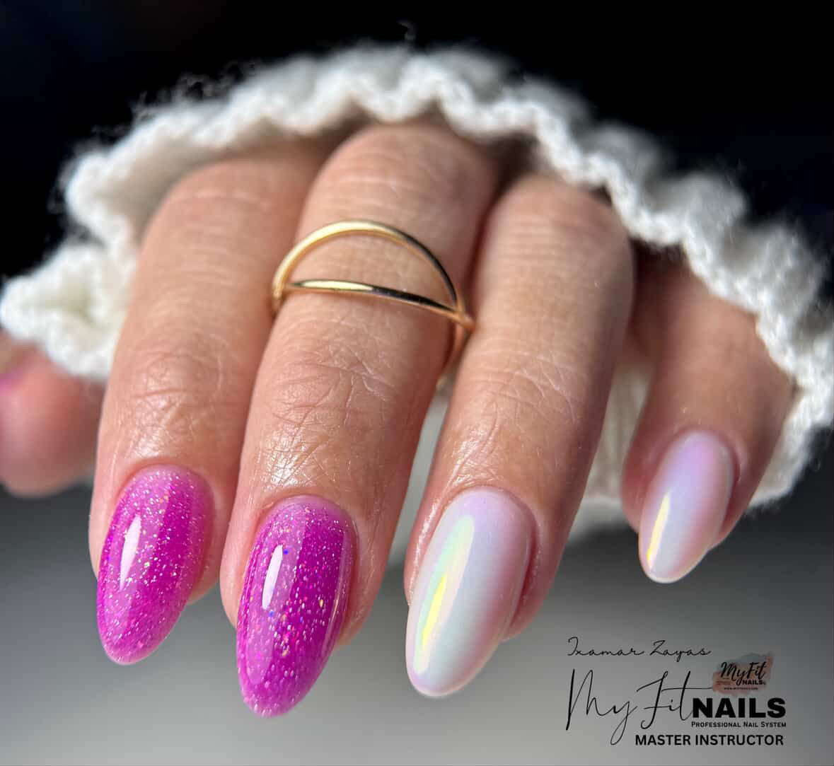 Builder Gel System - Magenta Shimmer - Hard Gel - In a Pot