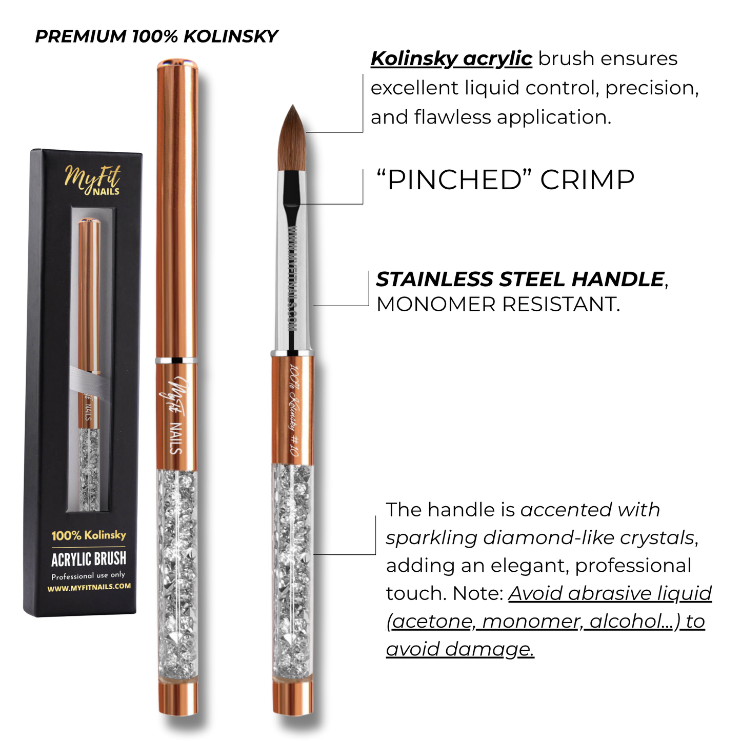 Premium - 100% Kolinksy Acrylic Brush