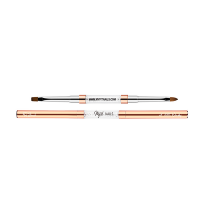 2-In-1 Flat & Acrylic Brush - Size 8 - Premium 100% Kolinsky Hair