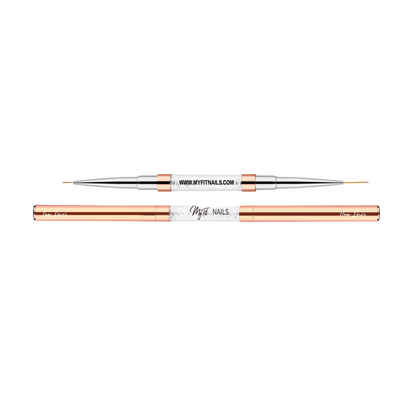 Dual-Ended Liner Nail Art Brush Made With Premium 100% Kolinsky - 7mm + 11mm