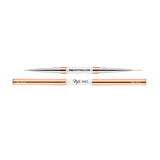Dual-Ended Liner Nail Art Brush Made With Premium 100% Kolinsky - 7mm + 11mm