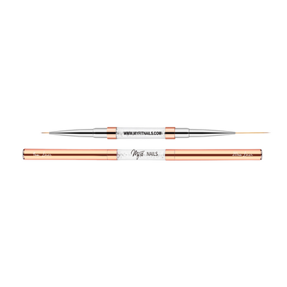 Dual-Ended Liner Nail Art Brush Made With Premium 100% Kolinsky – 9mm + 20mm