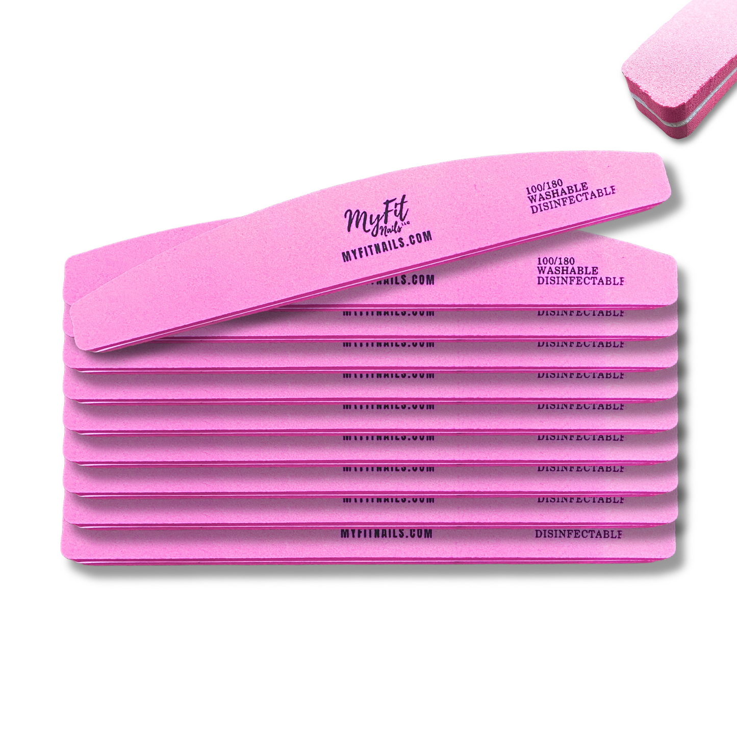 Premium Half-Moon Nail Buffer – 100/180 Grit