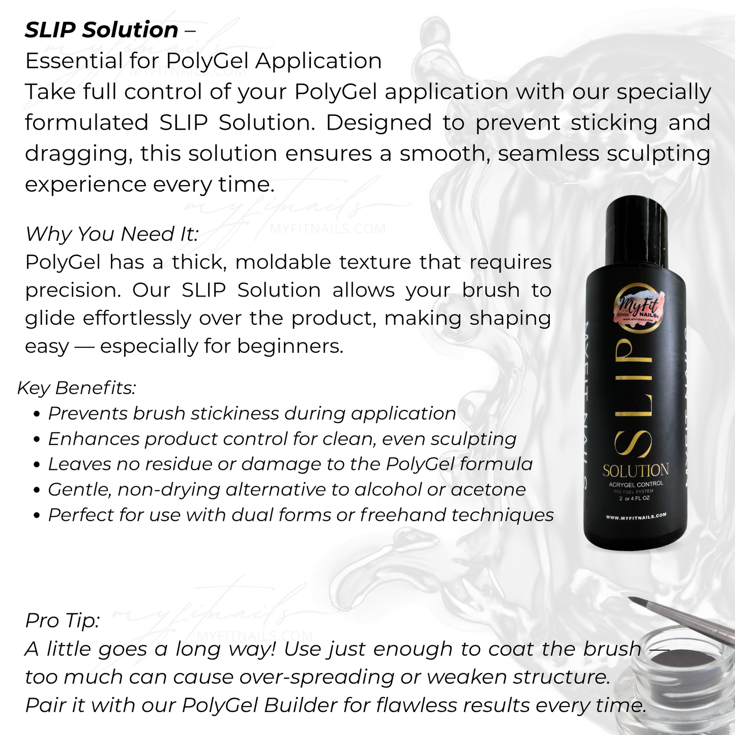 Slip Solution - PolyGel Control + Nail Cleanser
