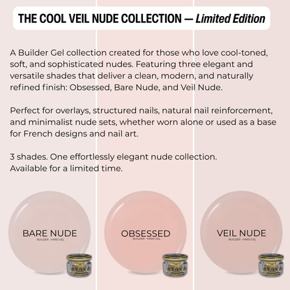 Builder Gel System - The Cool Veil - Nude Collection - 15g - New - Limited Edition