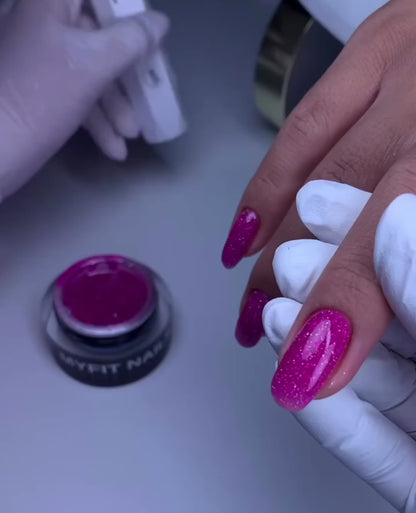 Builder Gel System - Magenta Shimmer - Hard Gel - In a Pot