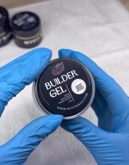 Builder Gel System - White Pearl Effect - 15g