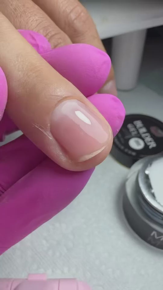 Builder Gel System - Milky White - Hard Gel - In a Pot