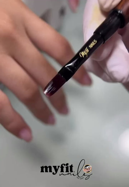 Dual-Ended Flat Long Oval Brush & 12mm Liner